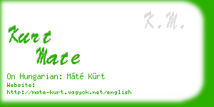 kurt mate business card